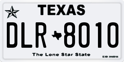 TX license plate DLR8010