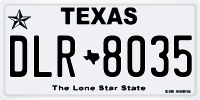 TX license plate DLR8035