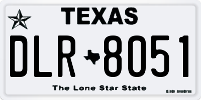 TX license plate DLR8051