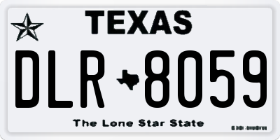 TX license plate DLR8059