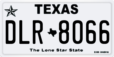 TX license plate DLR8066