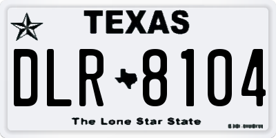 TX license plate DLR8104
