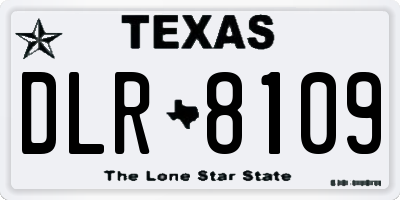 TX license plate DLR8109