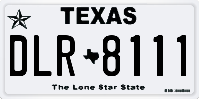 TX license plate DLR8111