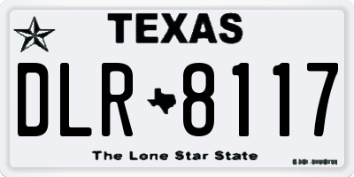 TX license plate DLR8117
