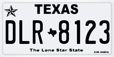 TX license plate DLR8123