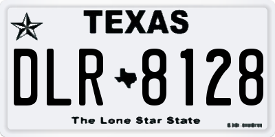 TX license plate DLR8128