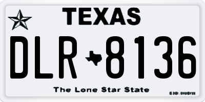 TX license plate DLR8136