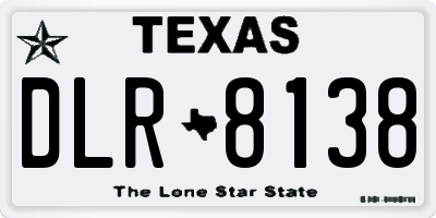 TX license plate DLR8138