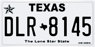 TX license plate DLR8145