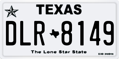 TX license plate DLR8149