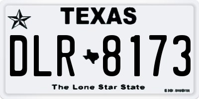 TX license plate DLR8173