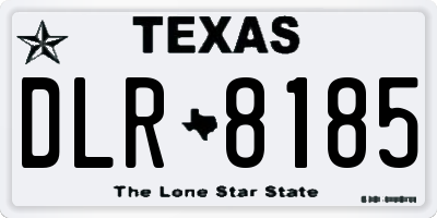 TX license plate DLR8185