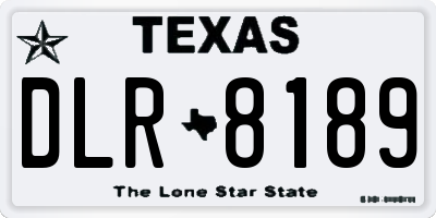 TX license plate DLR8189