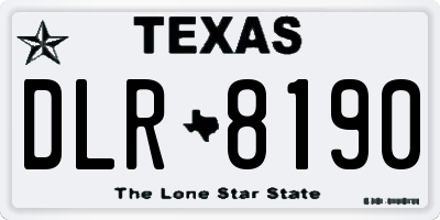 TX license plate DLR8190