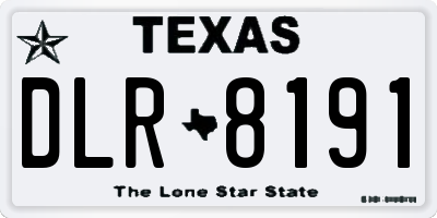 TX license plate DLR8191
