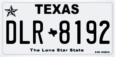 TX license plate DLR8192