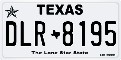 TX license plate DLR8195
