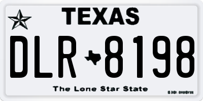 TX license plate DLR8198