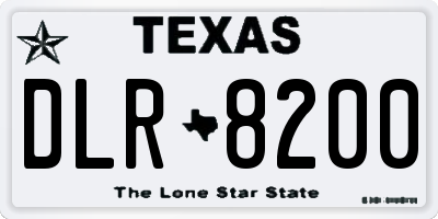 TX license plate DLR8200