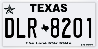 TX license plate DLR8201