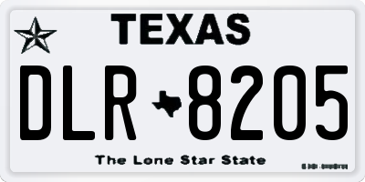 TX license plate DLR8205