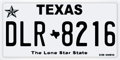 TX license plate DLR8216