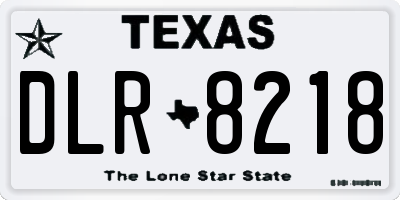 TX license plate DLR8218