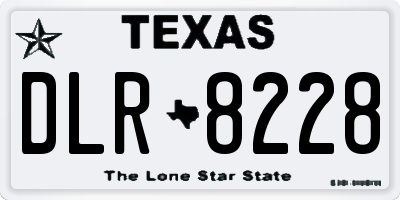 TX license plate DLR8228