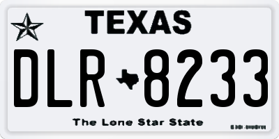 TX license plate DLR8233