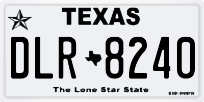 TX license plate DLR8240