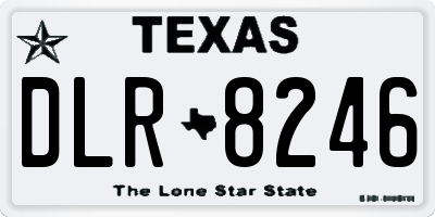 TX license plate DLR8246