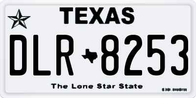 TX license plate DLR8253