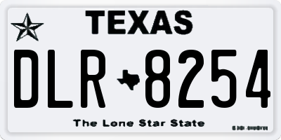 TX license plate DLR8254