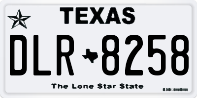 TX license plate DLR8258