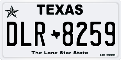 TX license plate DLR8259