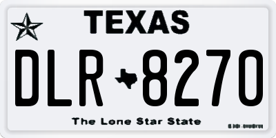 TX license plate DLR8270