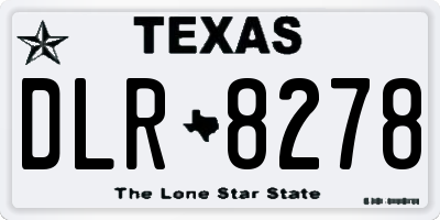 TX license plate DLR8278