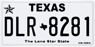 TX license plate DLR8281