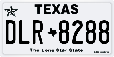 TX license plate DLR8288