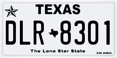 TX license plate DLR8301