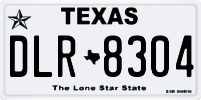 TX license plate DLR8304