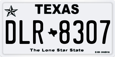 TX license plate DLR8307