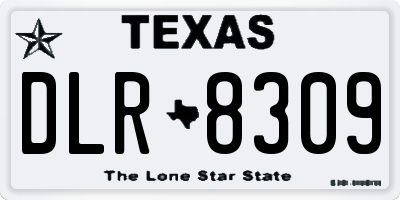 TX license plate DLR8309