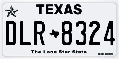 TX license plate DLR8324
