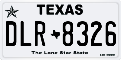TX license plate DLR8326