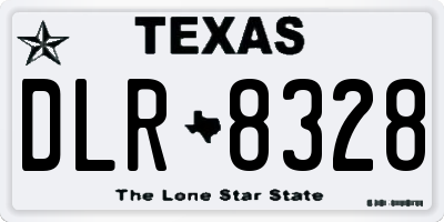 TX license plate DLR8328