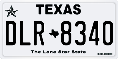 TX license plate DLR8340