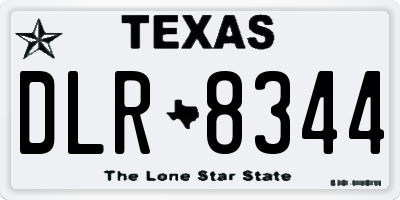TX license plate DLR8344