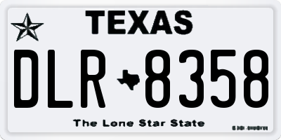 TX license plate DLR8358